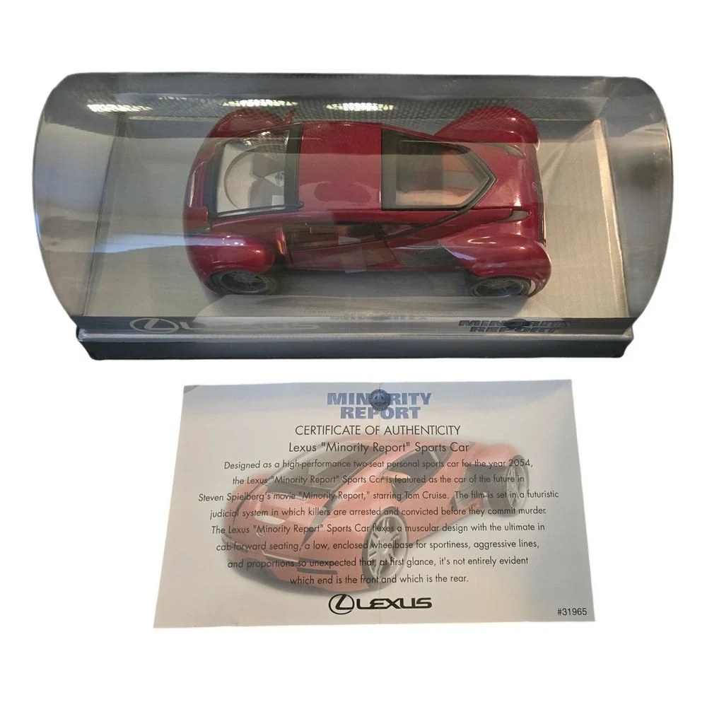 Lexus Minority Report Sports Car 2054 Red Die-Cast Model Maisto 31965‎ with COA